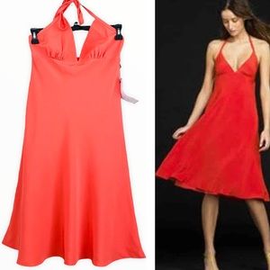 J. Crew NWT Special Occasions Coral Pink Flowy Halter Dress Size‎ 6